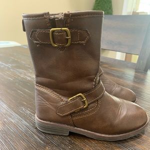 Little girls brown boots